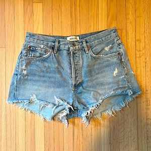 High waist cut off shorts